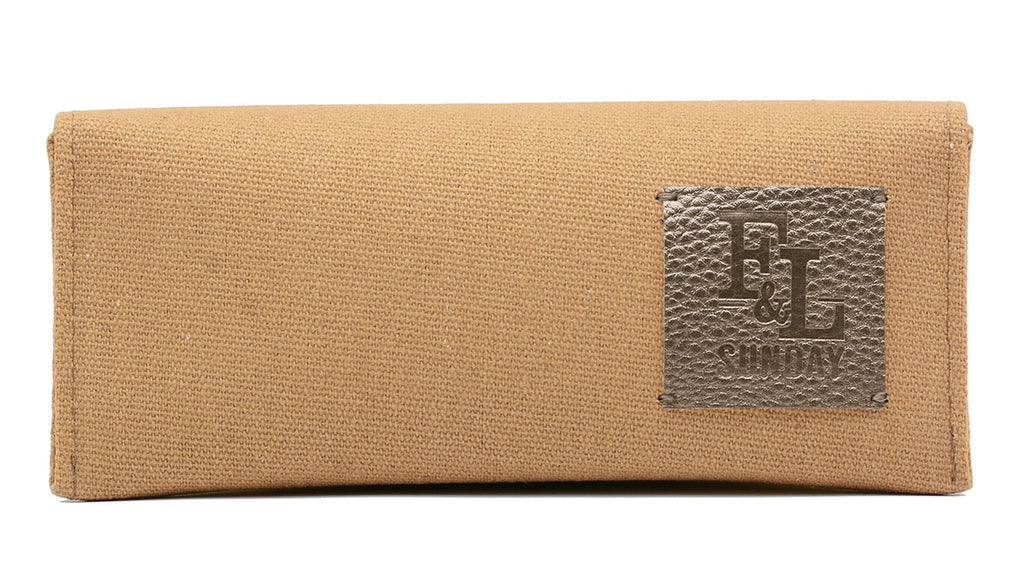 Back side of Frank and Lucie Hardcase Wink in color Rossini with structured fabric
