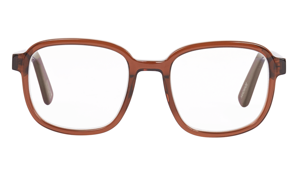Rum Runner Eyeknow glasses by Frank and Lucie, front view showcasing bold and timeless square design.