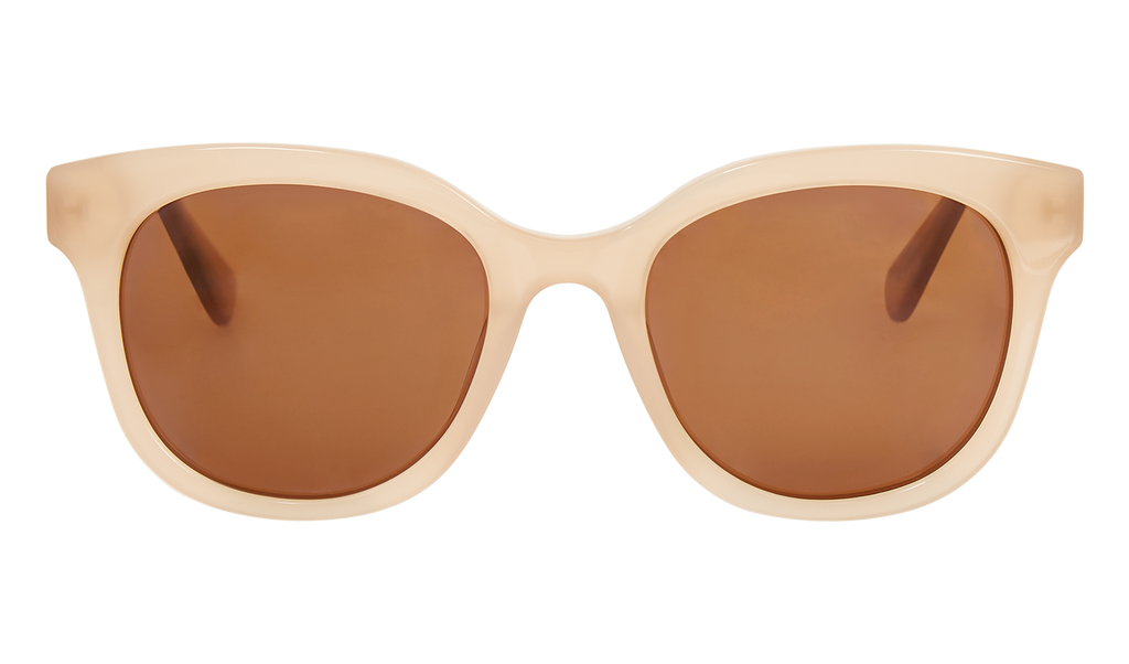 Front view of Frank and Lucie Eyedo sunglasses in Au lait, part of the Sunday Essentials Couleur Locale collection.