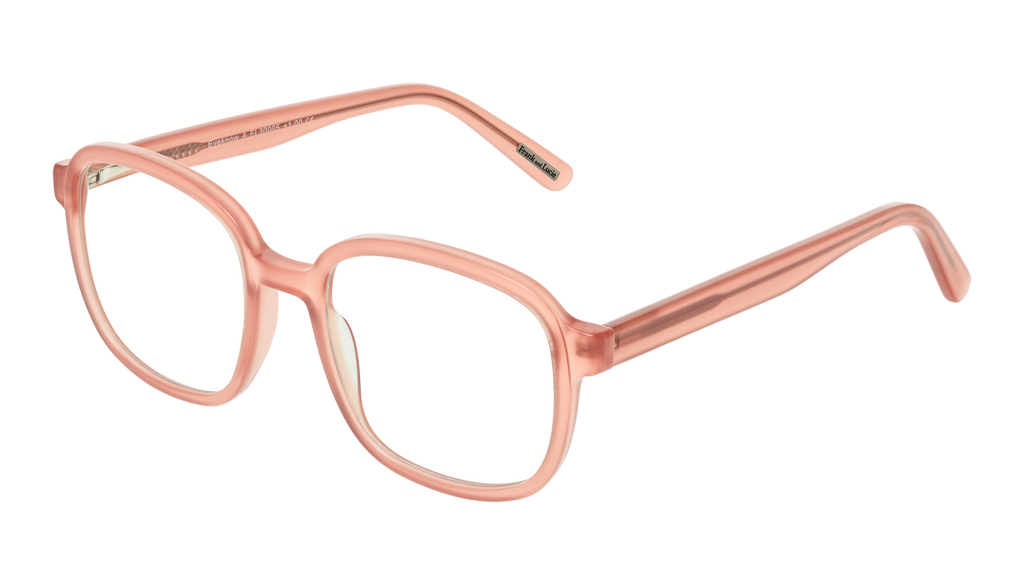 Side view of Frank and Lucie - Eyeknow glasses in A Grenache, with soft rectangular shape and vintage flair.