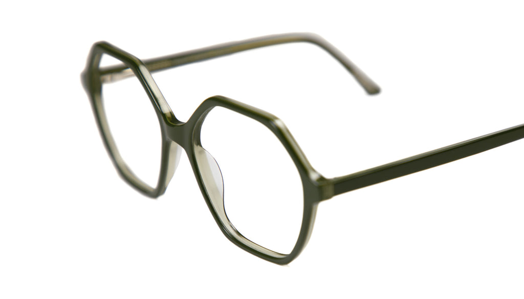 Detailed picture of Frank and Lucie Eyewill glasses in elegant dopamine color
