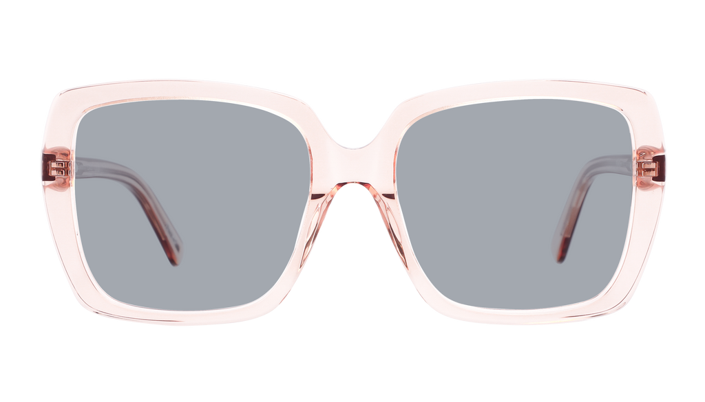 Frank and Lucie The Eyedentity sunreader in Ballet – front view of fashion-forward square sunreader with grey lenses